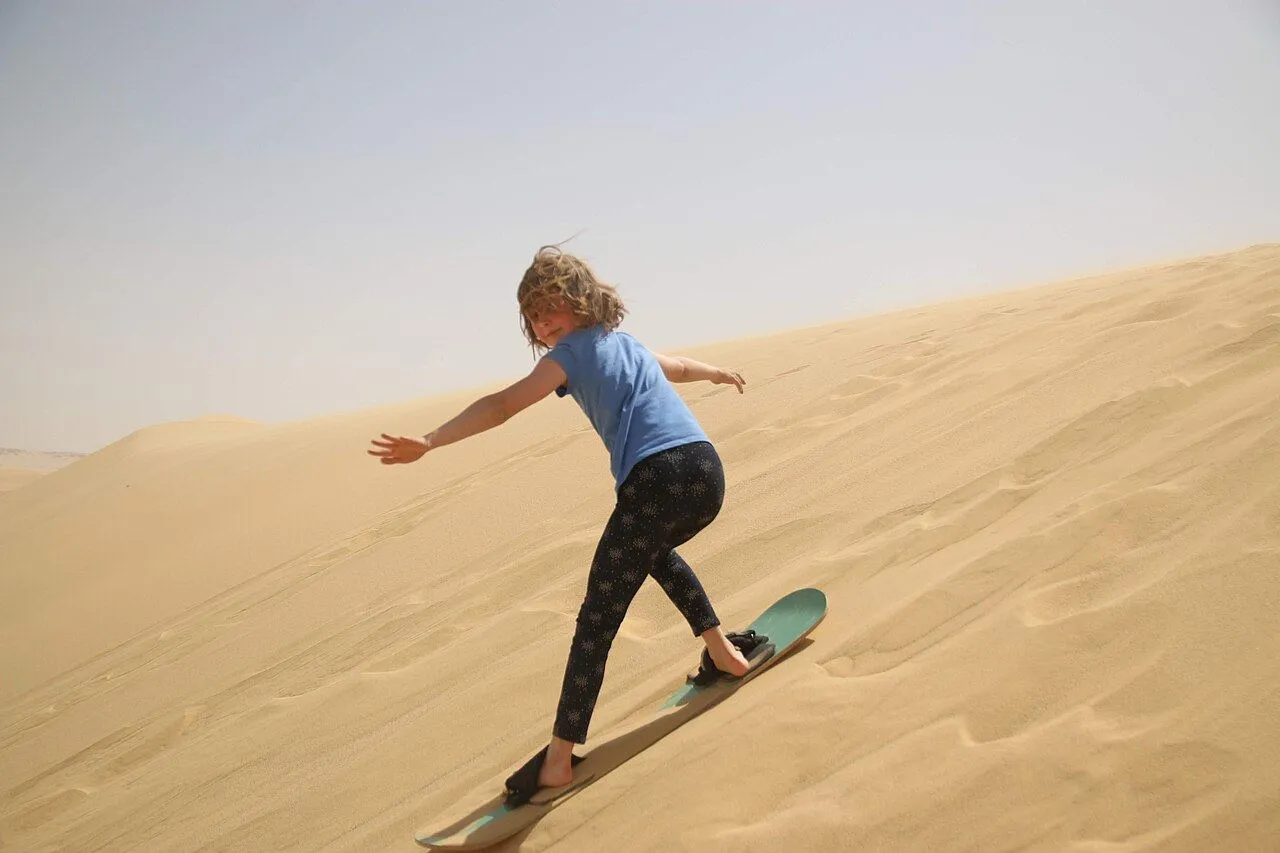 Sandboarding the dunes