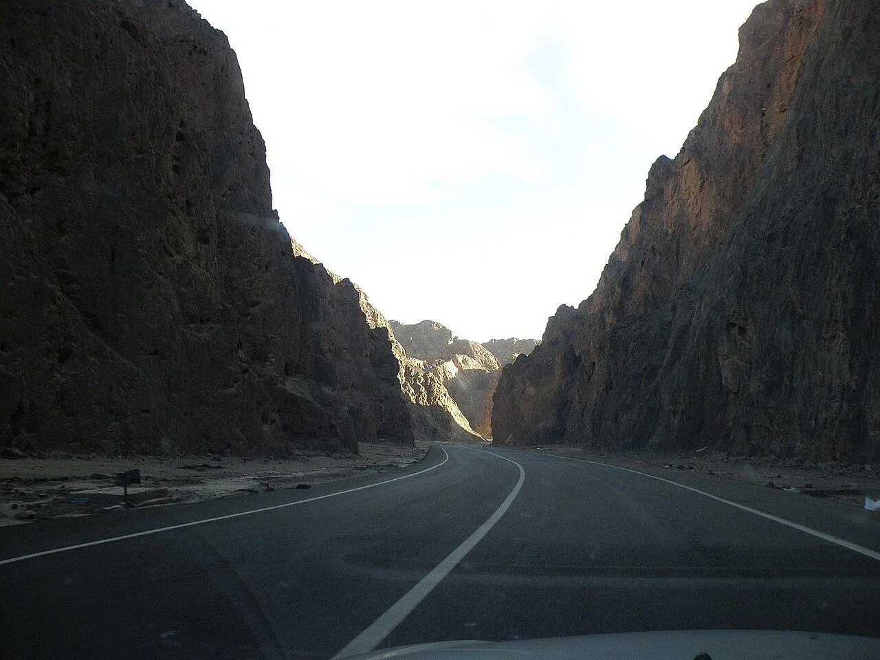 Sinai's grooved mountain road