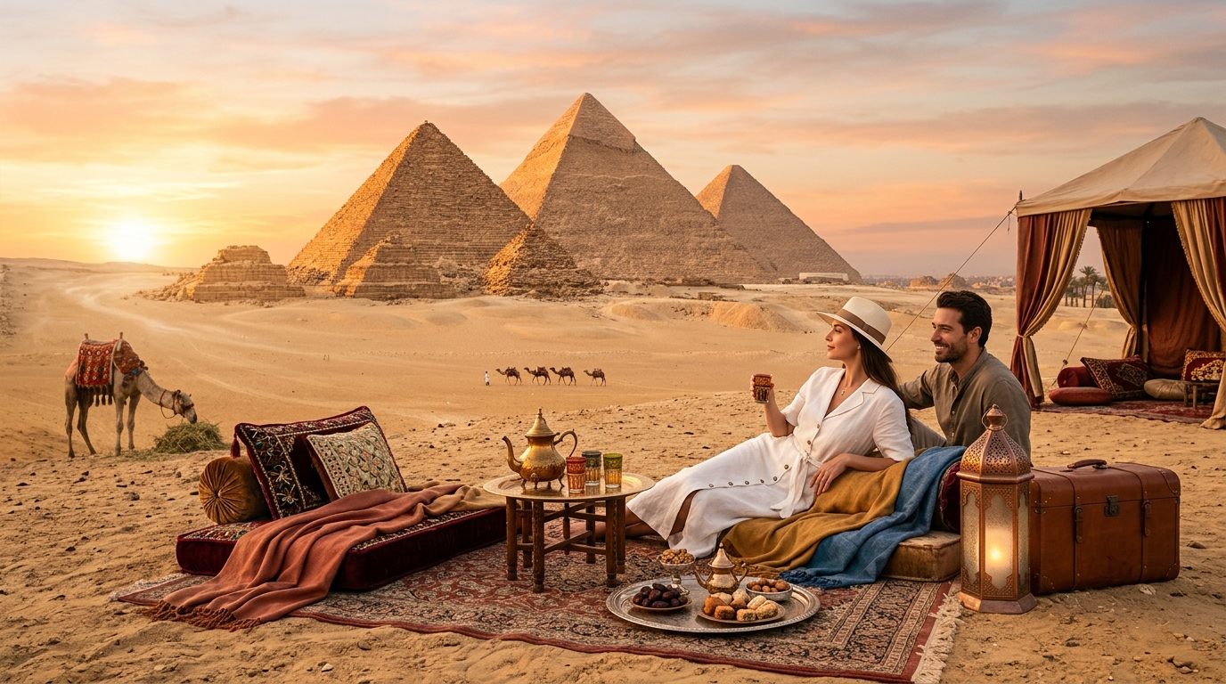 Giza Pyramids Sunset