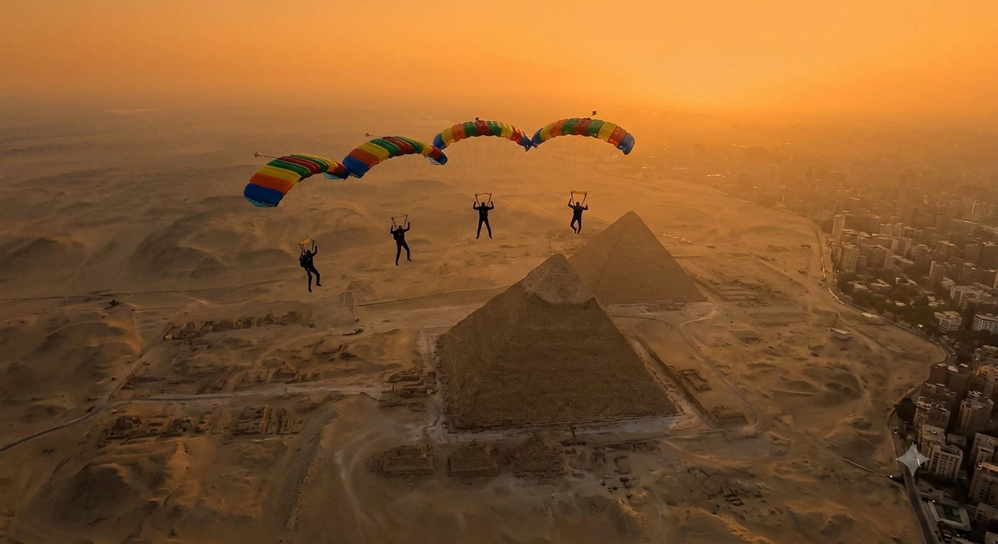 Giza Pyramids Sunset