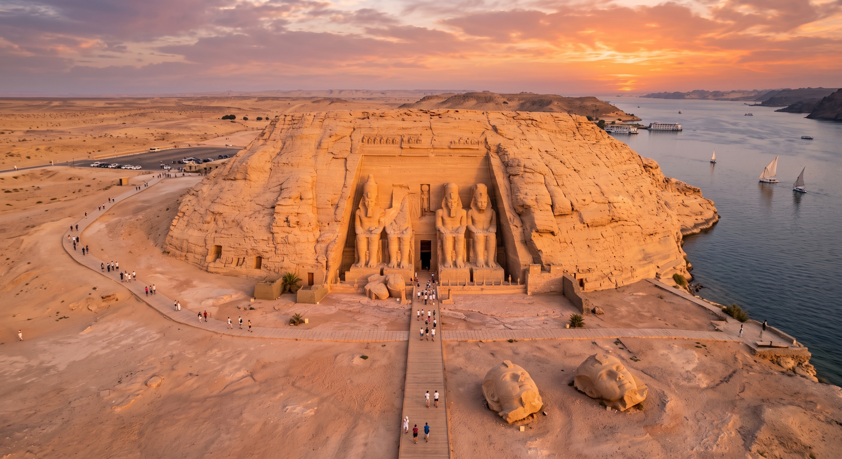 Giza Pyramids Sunset