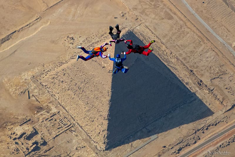 Skydiving, Egypt over the pyramids