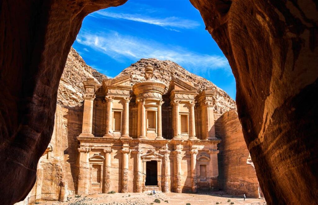Petra Jordan Ancient ruins Archaeological site Nabateans Rose City Siq Al-Khazneh (The Treasury) Monastery Royal Tombs Great Temple High Place of Sacrifice UNESCO World Heritage Site Responsible tourism Preservation