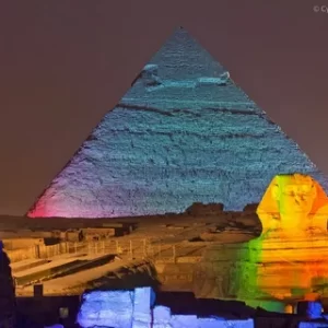 Nighttime pyramids, Pyramids after dark, Egyptian pyramids illumination, Nocturnal pyramid photography, Stargazing at Giza, Night tours of ancient sites, Egypt sound and light shows, Moonlight Karnak Temple
