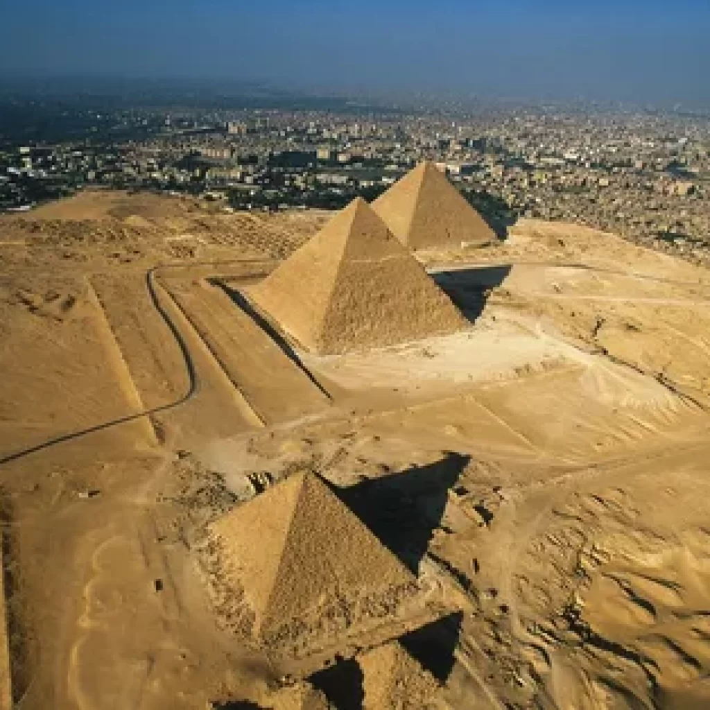 The Great Pyramid is 148 meters tall and is made up of 2.
3 million blocks some weighing as much as 50 tons the whole structure weighs almost 6 million tons It's the equivalent of 16 Empire State buildings for 38 centuries it was the tallest building on earth what's. more it's an incredibly precise piece of engineering the 755-foot sides vary in length by less than two inches it's not just the exterior building that's extraordinary inside is a complex of passageways and chambers built from one of nature's hardest rocks the stonework is so precise that even a credit card cannot slip between the
blocks