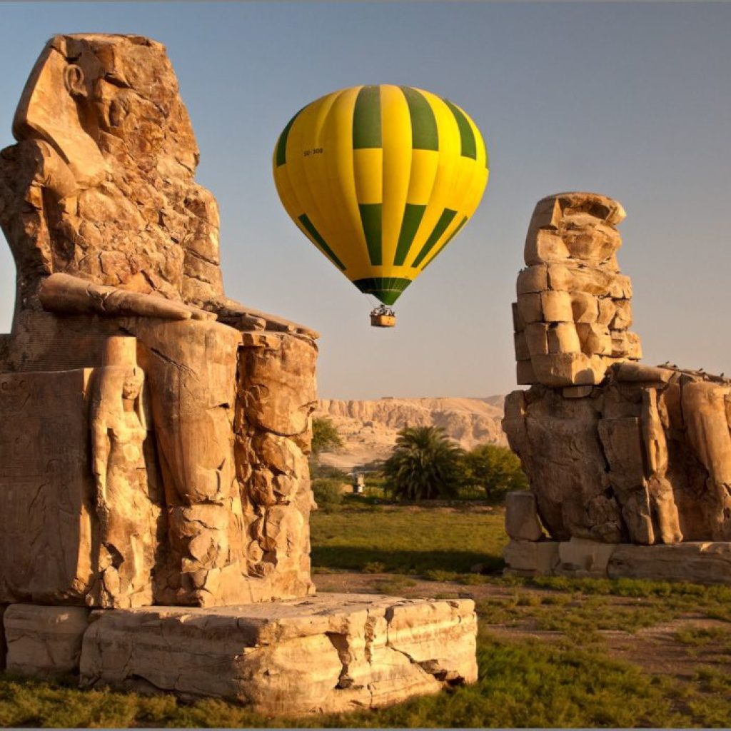 Hot Air Balloon in Luxor, Luxor aerial adventure, Egyptian ballooning experience, Nile River hot air balloon, Karnak temple view from above, Sunrise flight Luxor, Pharaoh's bird-eye view, Luxor sky tour, Floating over Luxor, Ancient Thebes balloon ride, Luxor dawn balloon flight