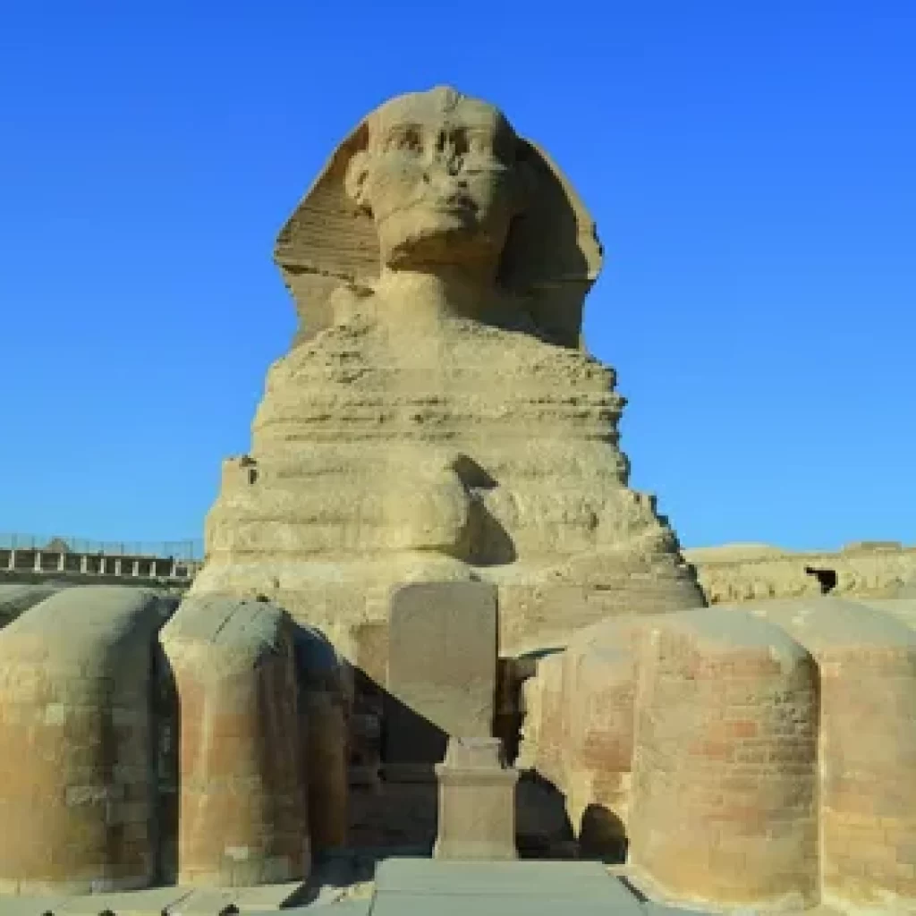 Sphinx of Giza,
Enigmatic
Colossal
Limestone
Giza Plateau